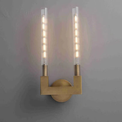 Moderne Glas Dubbele Hoofd LED Wandlamp