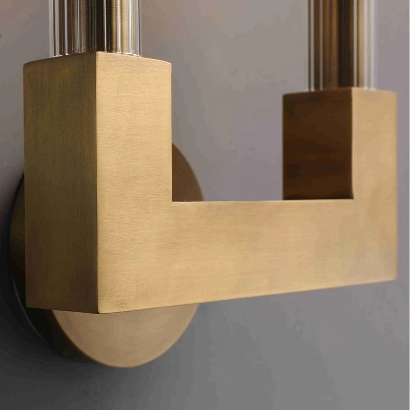 Moderne Glas Dubbele Hoofd LED Wandlamp