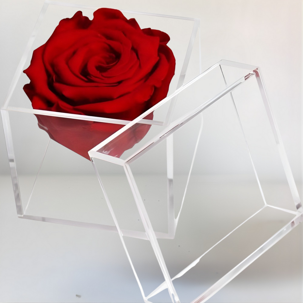 Cadeau Bloemenbox Acryl Luxe Lang Houdbare Rozen Decoratie