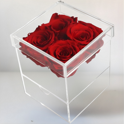 Cadeau Bloemenbox Acryl Luxe Lang Houdbare Rozen Decoratie