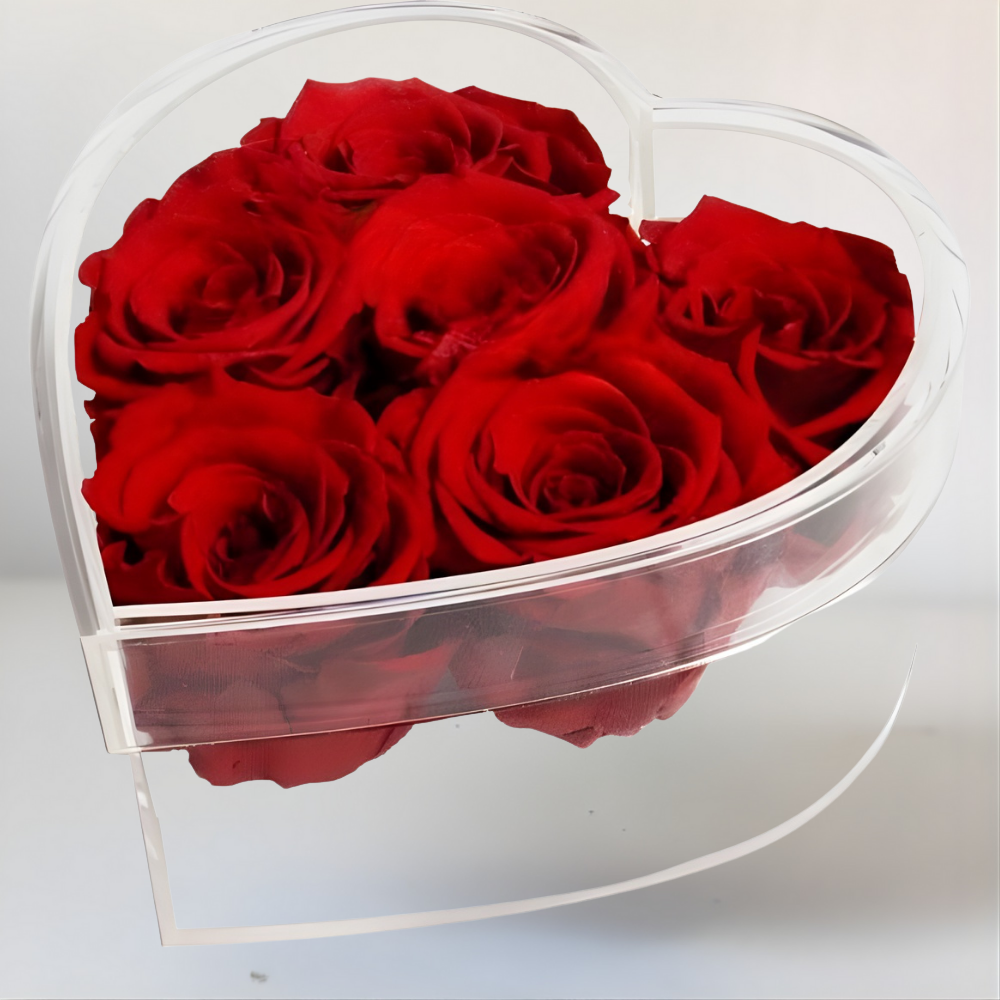 Cadeau Rozen Acryl Hart Langhoudend Romantisch Decoratief Geschenk