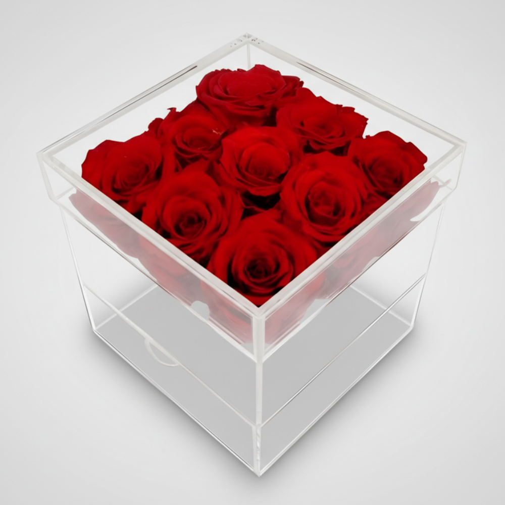 Cadeau Rozen Acryl Hart Langhoudend Romantisch Decoratief Geschenk