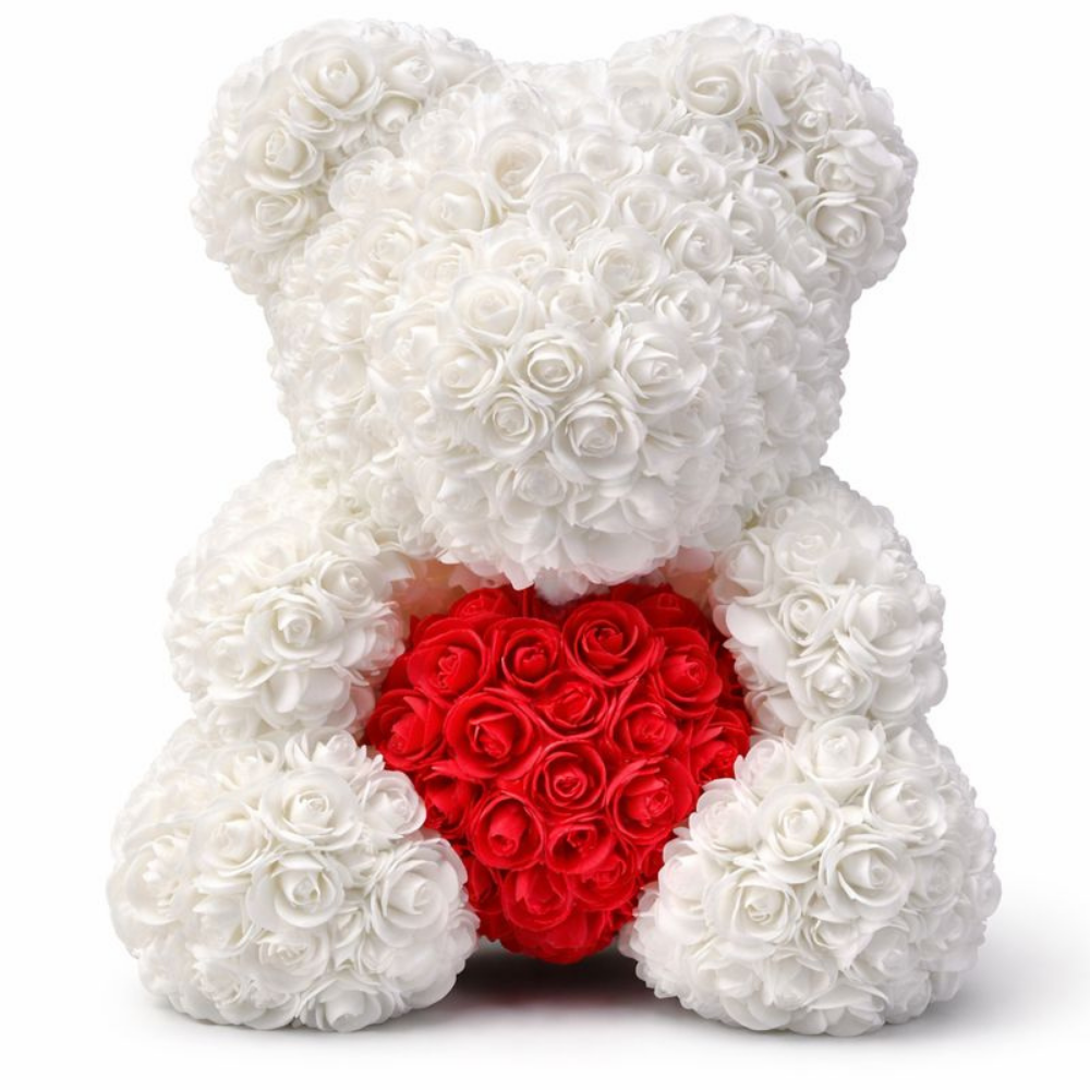 Cadeaubeer Rozen Valentijnsdag Romantisch Decoratief Geschenk