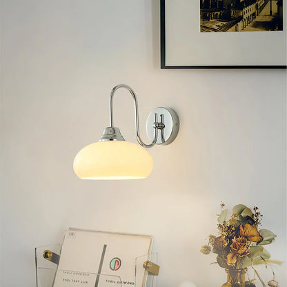 Bauhaus Gebogen Glazen Wandlamp