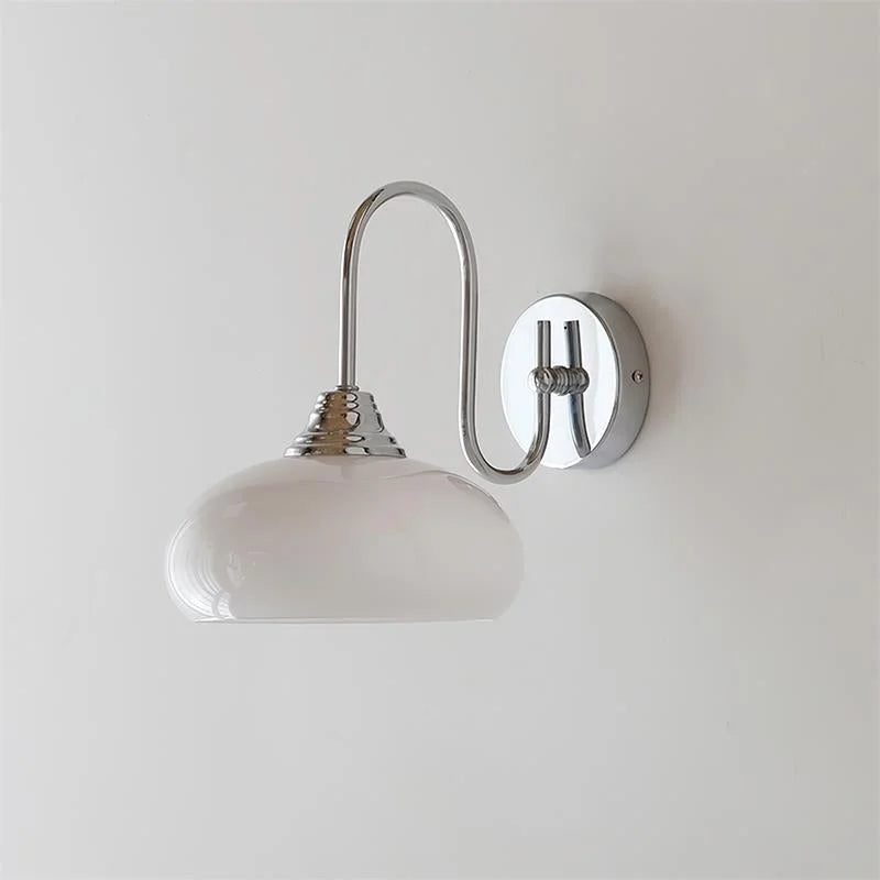 Bauhaus Gebogen Glazen Wandlamp