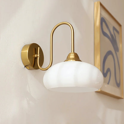 Bauhaus Gebogen Glazen Wandlamp