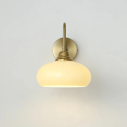 Bauhaus Gebogen Glazen Wandlamp