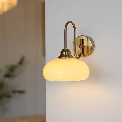 Bauhaus Gebogen Glazen Wandlamp