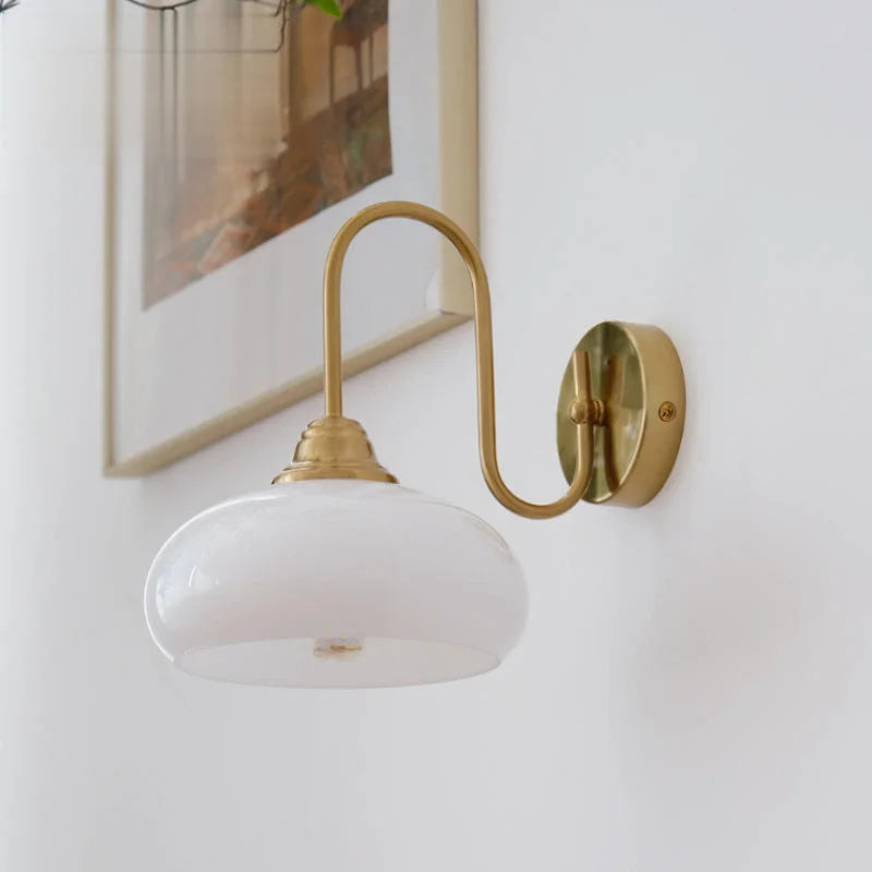 Bauhaus Gebogen Glazen Wandlamp