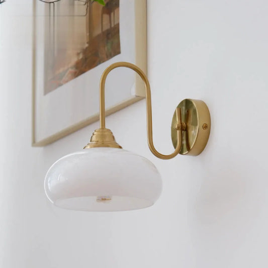 Bauhaus Gebogen Glazen Wandlamp