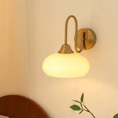Bauhaus Gebogen Glazen Wandlamp