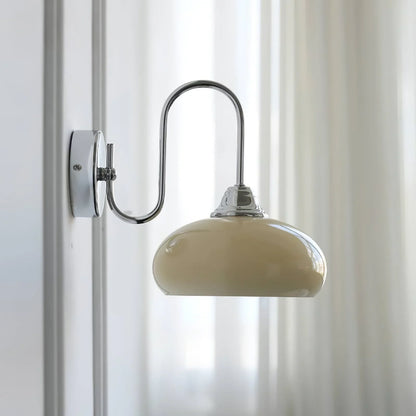 Bauhaus Gebogen Glazen Wandlamp