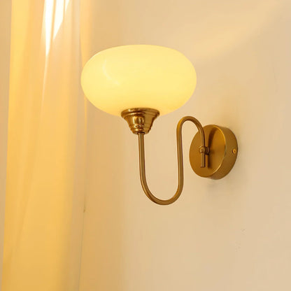 Bauhaus Gebogen Glazen Wandlamp