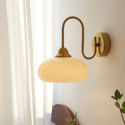 Bauhaus Gebogen Glazen Wandlamp