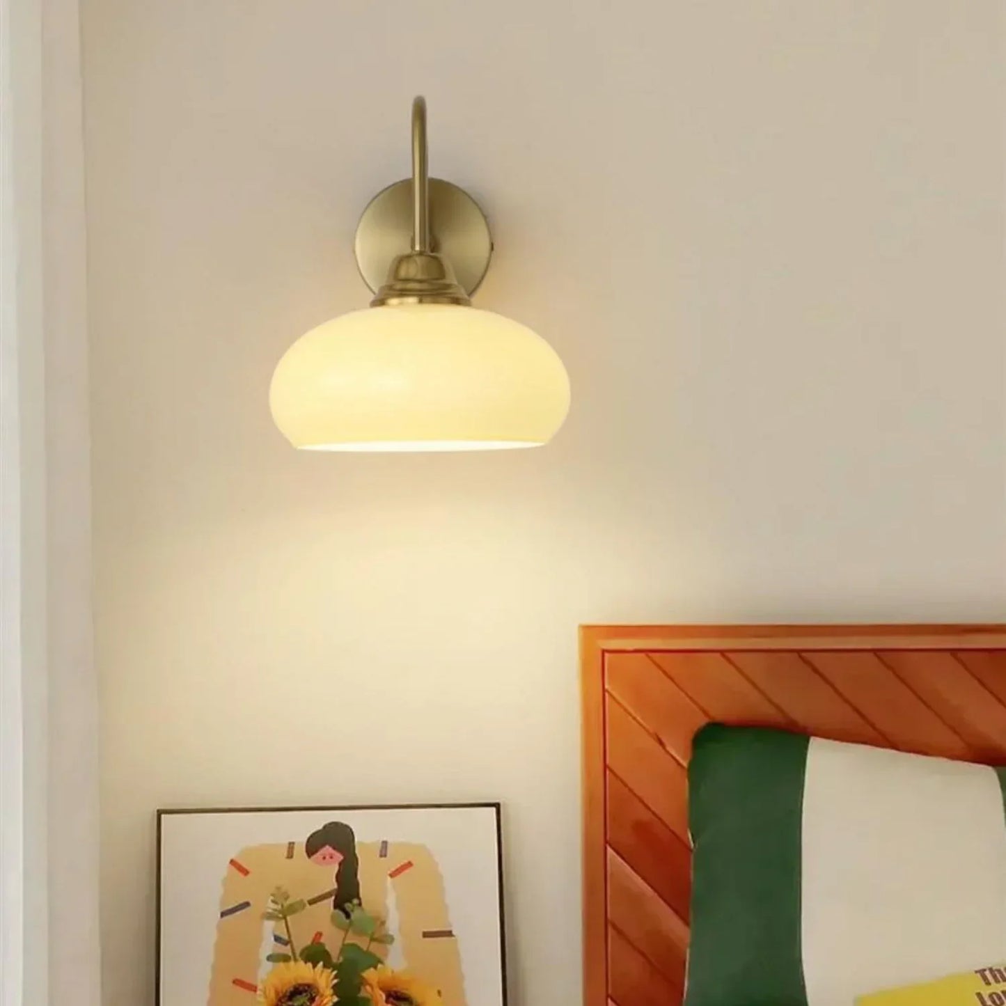 Bauhaus Gebogen Glazen Wandlamp