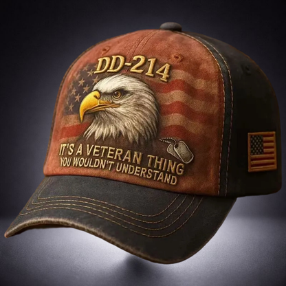 Cap Veteran Vintage Geborduurd Katoen Militaire Stijl