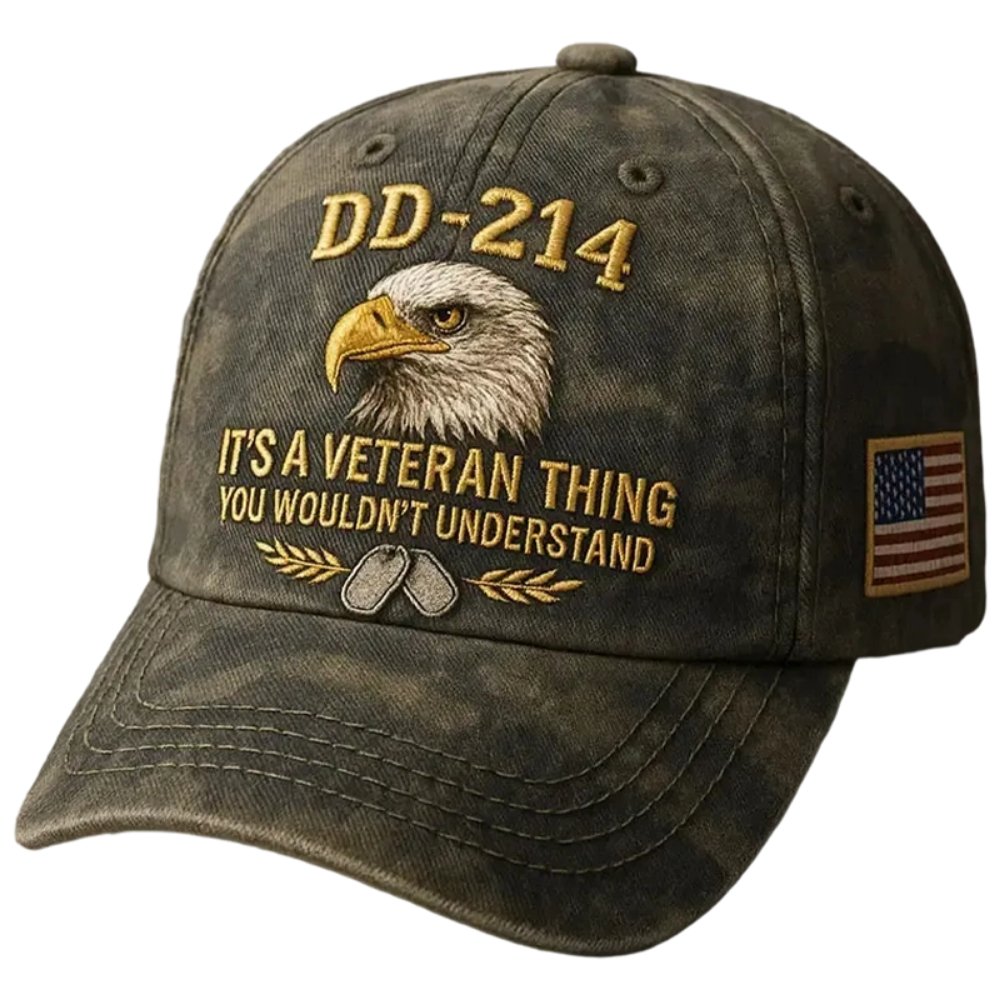 Cap Veteran Vintage Geborduurd Katoen Militaire Stijl