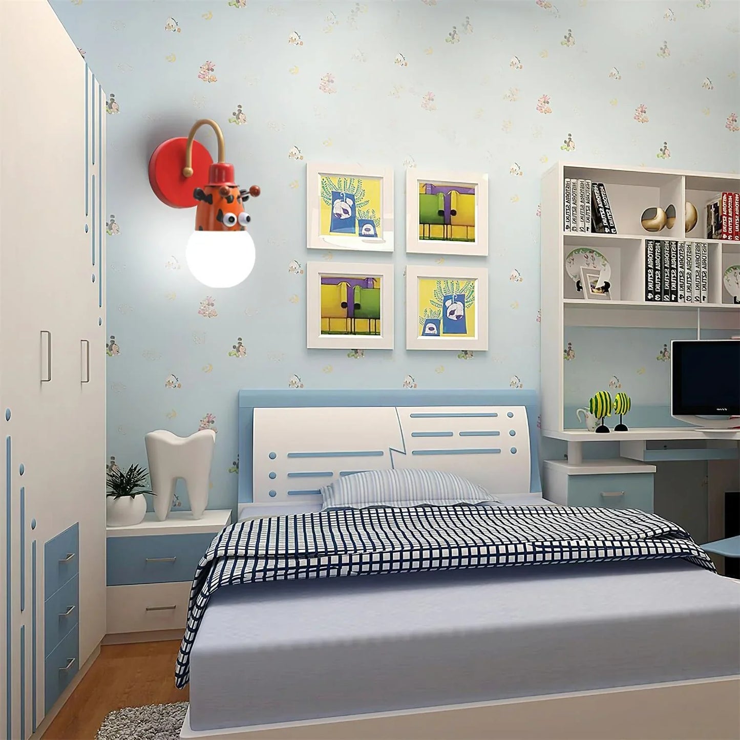 Cartoon Dieren Wandlamp – Speels Licht voor Kinderkamers