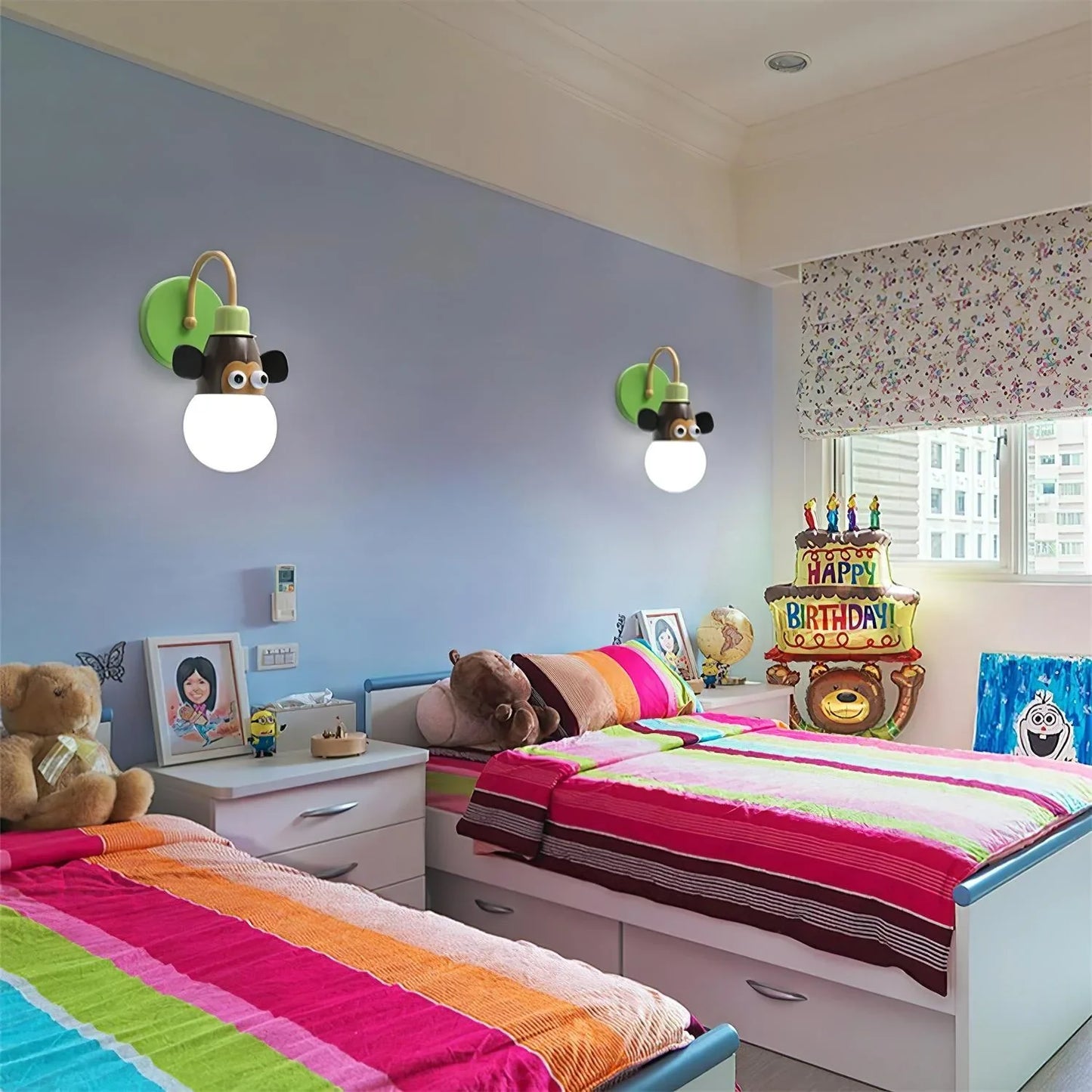 Cartoon Dieren Wandlamp – Speels Licht voor Kinderkamers