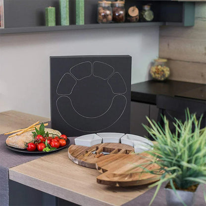 Kaasplank Charcuterie Set Acaciahout Messen Schalen Presentatie
