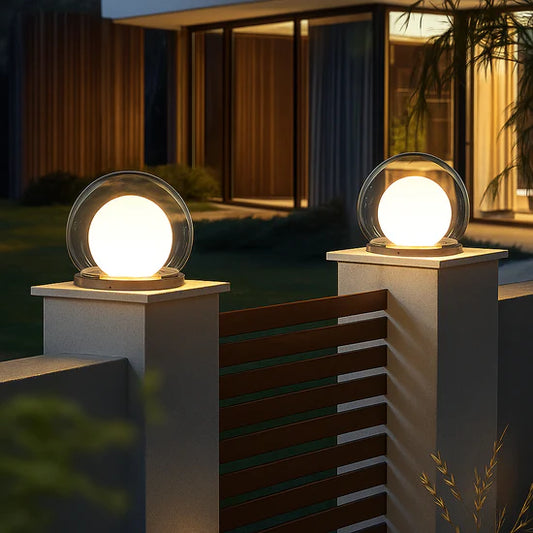 Zonne-Energie Buitenlamp met Maanontwerp