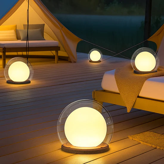 Zonne-Energie Buitenlamp met Maanontwerp