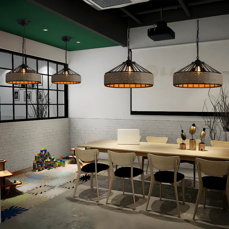 Klassieke Industriële Hennep Touw Hanglamp