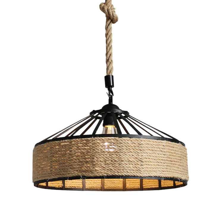 Klassieke Industriële Hennep Touw Hanglamp