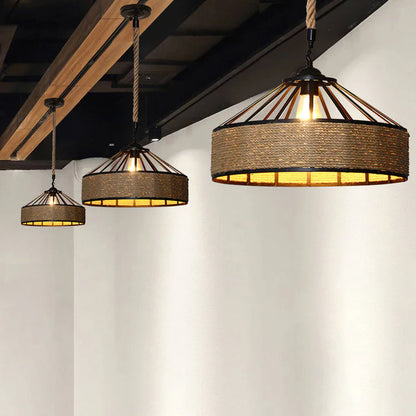 Klassieke Industriële Hennep Touw Hanglamp