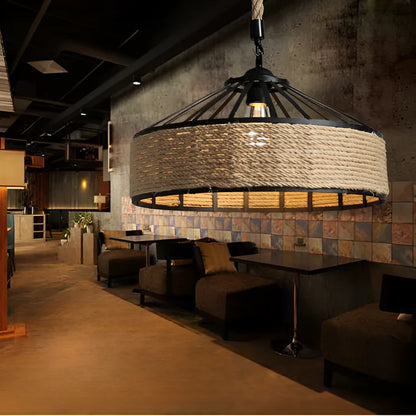 Klassieke Industriële Hennep Touw Hanglamp