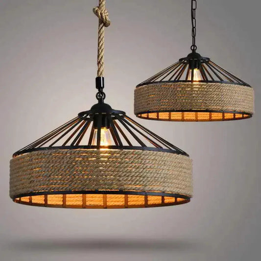 Klassieke Industriële Hennep Touw Hanglamp