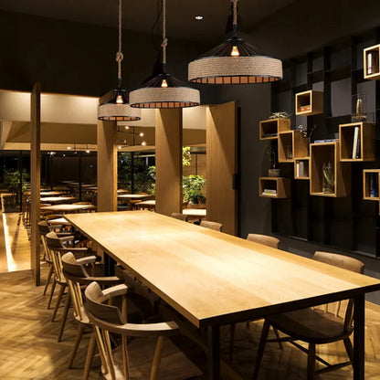 Klassieke Industriële Hennep Touw Hanglamp