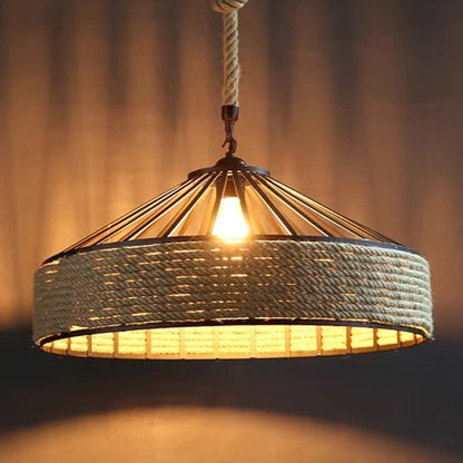 Klassieke Industriële Hennep Touw Hanglamp