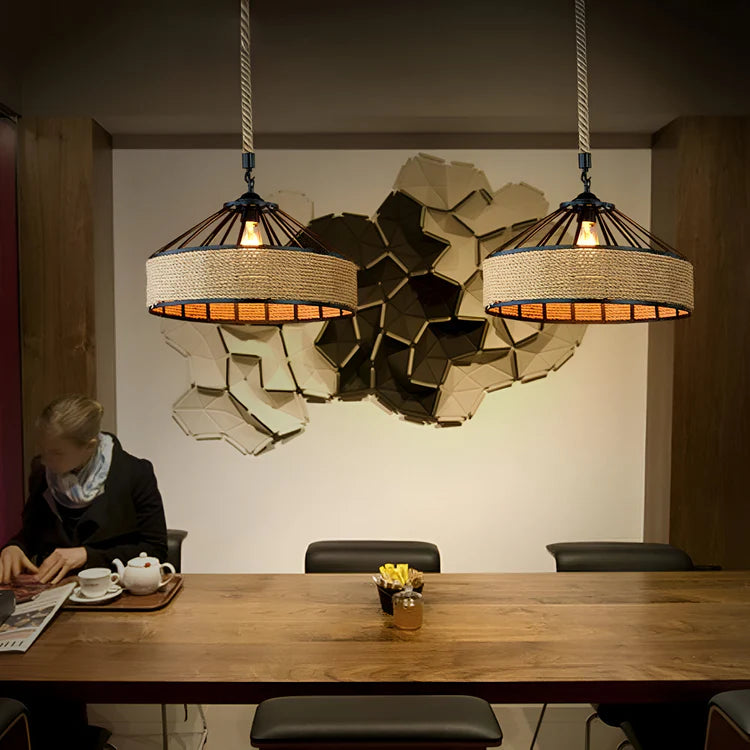 Klassieke Industriële Hennep Touw Hanglamp