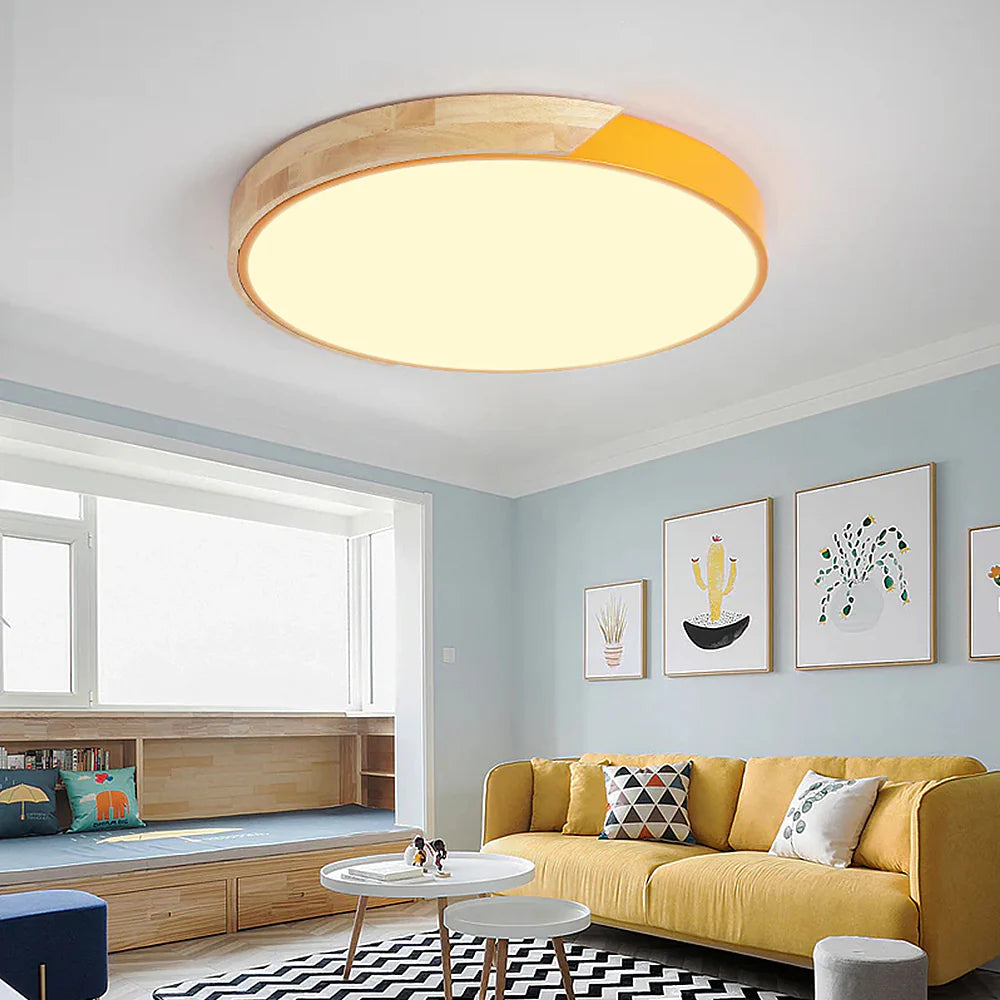 Ronde LED Plafondlamp met Kleuraccent