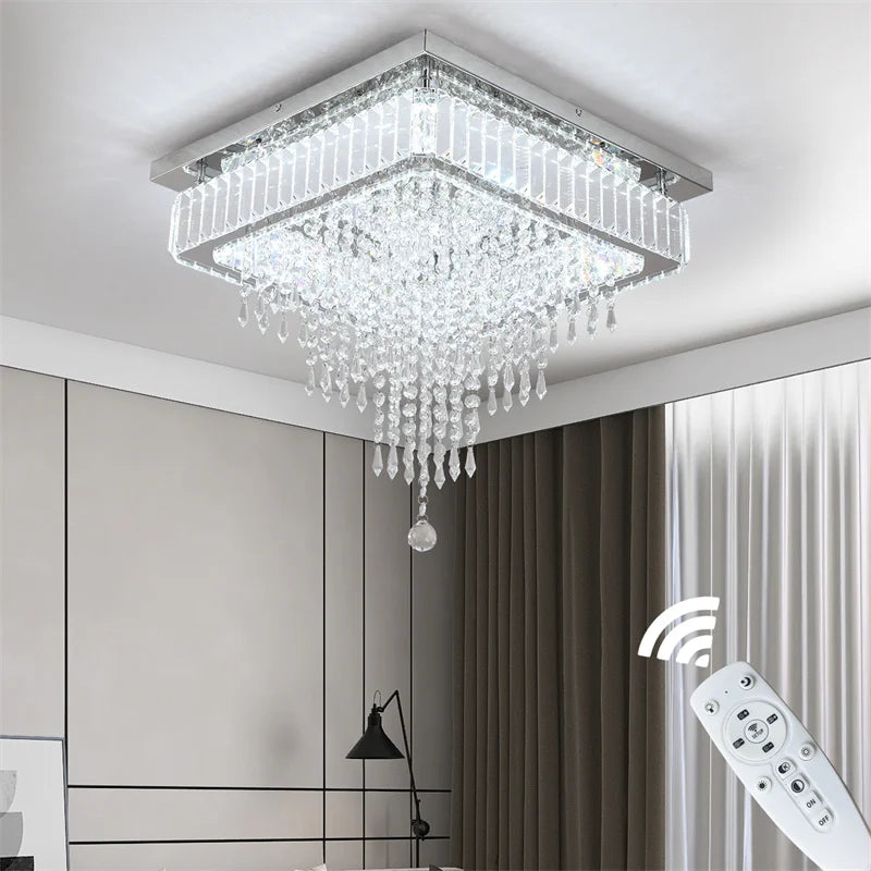 Luxe Kristallen Dimbare LED Plafondlamp