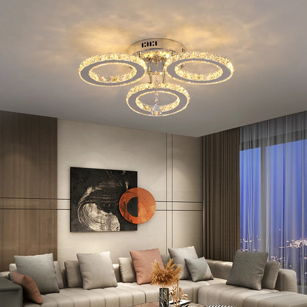 Luxe Kristallen Afstandsbediening Plafondlamp