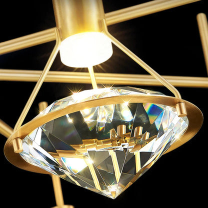 Kristallen Diamant Wandlamp – Luxe in Stralende Stijl