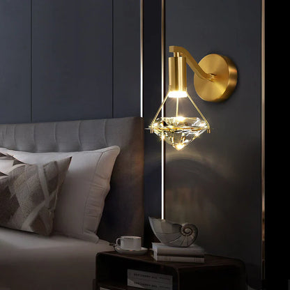 Kristallen Diamant Wandlamp – Luxe in Stralende Stijl
