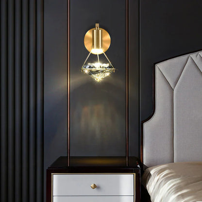 Kristallen Diamant Wandlamp – Luxe in Stralende Stijl