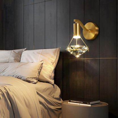 Kristallen Diamant Wandlamp – Luxe in Stralende Stijl