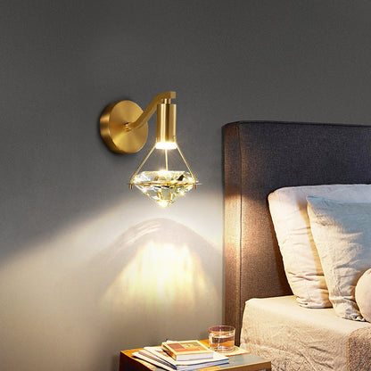 Kristallen Diamant Wandlamp – Luxe in Stralende Stijl