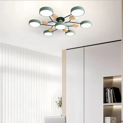 Hedendaagse Ronde IJzeren LED Plafondkroonluchter