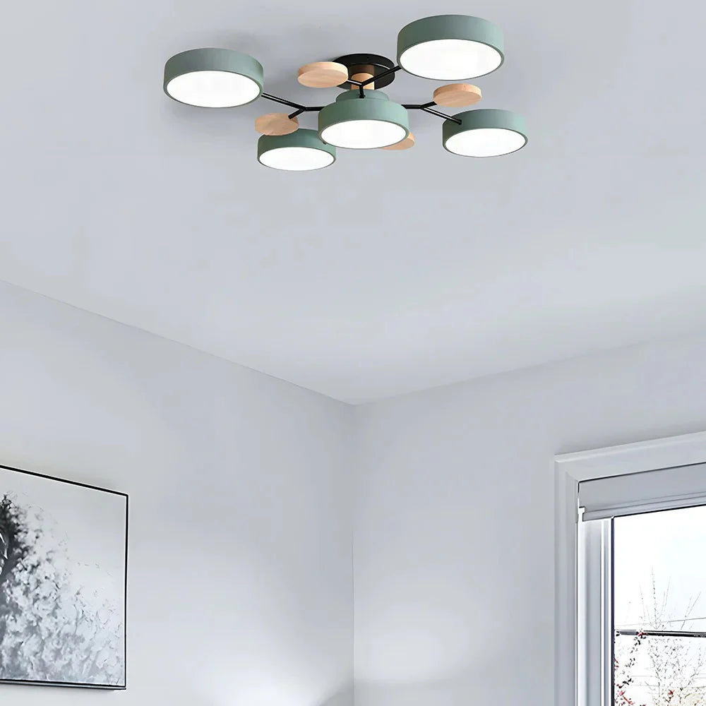 Hedendaagse Ronde IJzeren LED Plafondkroonluchter