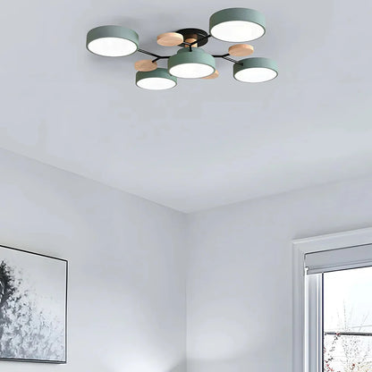 Hedendaagse Ronde IJzeren LED Plafondkroonluchter