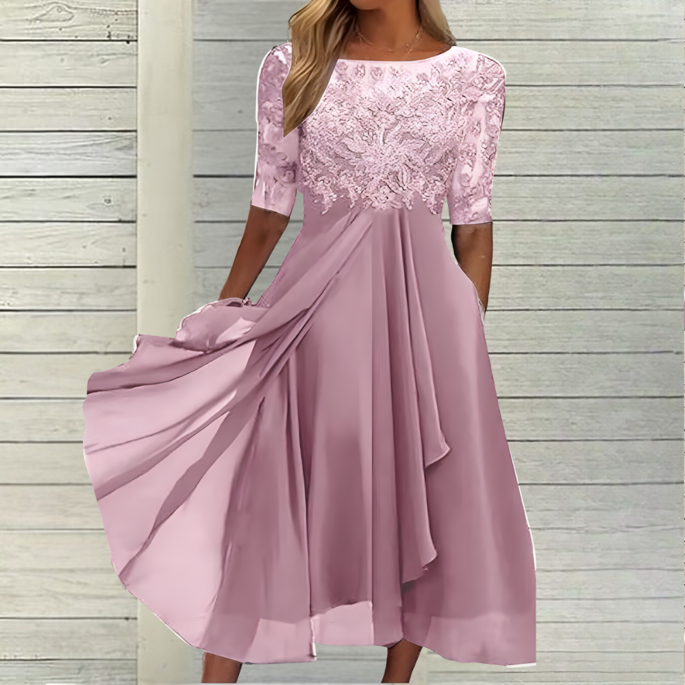 Dames Jurk Elegante Midi Cocktail Feestjurk