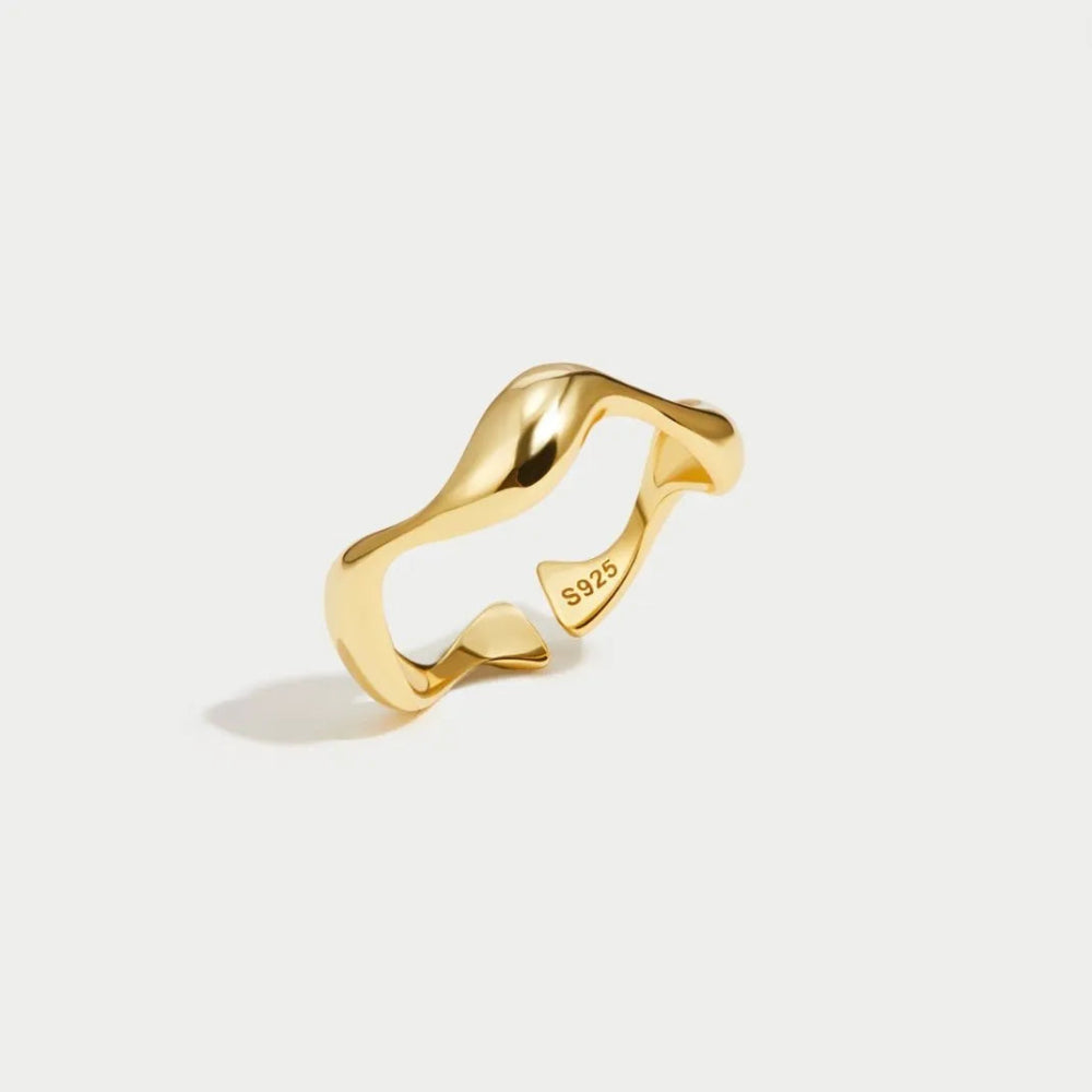 Dames Ring 18K Verguld Sterling Zilver Verstelbaar