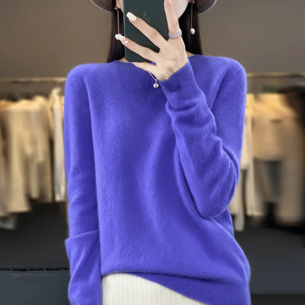 Damestrui Ronde Hals Zacht Warm Comfort Pullover