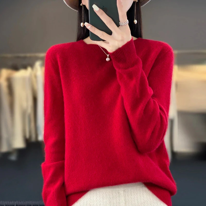 Damestrui Ronde Hals Zacht Warm Comfort Pullover