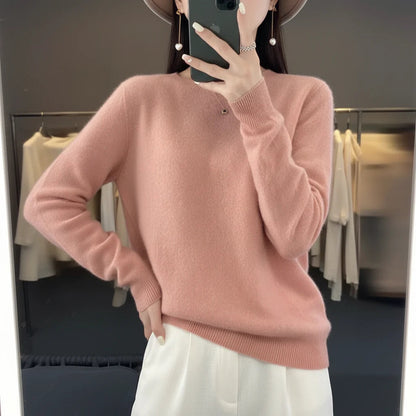 Damestrui Ronde Hals Zacht Warm Comfort Pullover